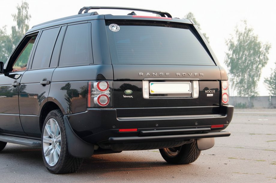 Range Rover III L322 2002–2012 Aizmugures aizsargstienis AK002-Dubultais Black (nerūsējošais tērauds) Image