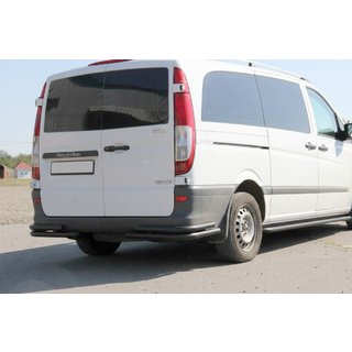 Aizmugurējie stūru aizsargi AK003-Double Black (2 gab., nerūsējošais tērauds) Mercedes Viano 2004–2014 foto 1