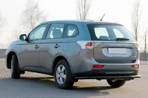Mitsubishi Outlander 2012–2021 Aizmugurējā aizsargstīpa AK004 Black (nerūsējošais tērauds) foto 1