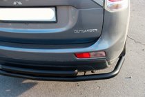 Mitsubishi Outlander 2012–2021 Aizmugurējā aizsargstīpa AK004 Black (nerūsējošais tērauds) foto 4