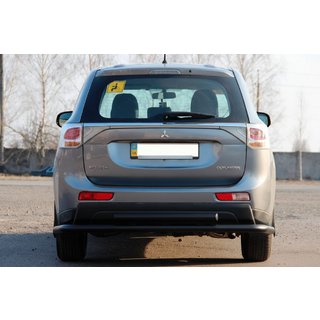 Aizmugurējā aizsargstīpa AK004 Black (nerūsējošais tērauds) foto 2