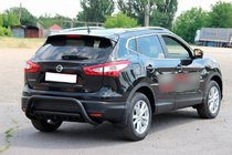 Nissan Qashqai 2014–2021 Aizmugurējais aizsargloks AK007-1 Black (nerūsējošais tērauds) foto 3