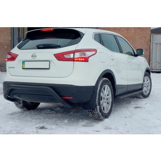Aizmugurējais aizsargloks AK007-1 Black (nerūsējošais tērauds) Nissan Qashqai 2014–2021 foto 1