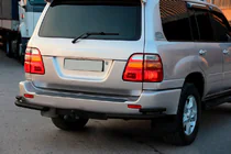 Toyota Land Cruiser 100 1998–2007 Aizmugurējie stūru aizsargi AK003-Double Black (2 gab., nerūsējošais tērauds) foto 2