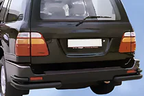 Toyota Land Cruiser 100 1998–2007 Aizmugurējie stūru aizsargi AK003-Double Black (2 gab., nerūsējošais tērauds) foto 3