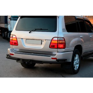 Aizmugurējie stūru aizsargi AK003-Double Black (2 gab., nerūsējošais tērauds) Toyota Land Cruiser 100 1998–2007 foto 2