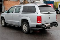 Volkswagen Amarok 2010–2022 Aizmugurējie stūru aizsargi AK003-Double Black (2 gab., nerūsējošais tērauds) foto 4