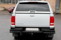 Volkswagen Amarok 2010–2022 Aizmugurējie stūru aizsargi AK003-Double Black (2 gab., nerūsējošais tērauds) foto 5