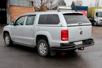 Volkswagen Amarok 2010–2022 Aizmugurējie stūru aizsargi AK003-Double Black (2 gab., nerūsējošais tērauds) foto 2