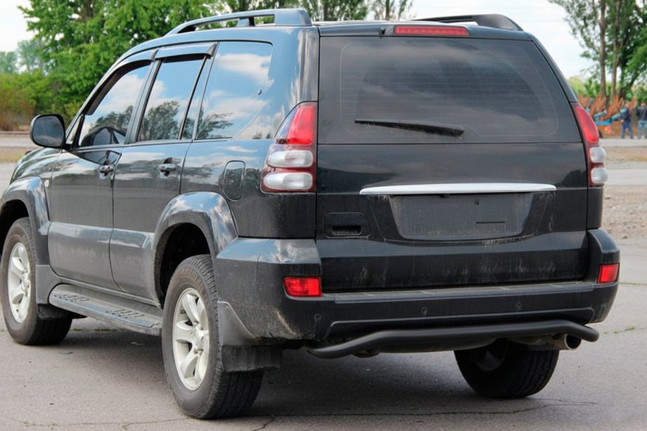 Toyota Land Cruiser Prado 120 2002–2009 Aizmugures aizsargstienis AK008 Black Foto 5