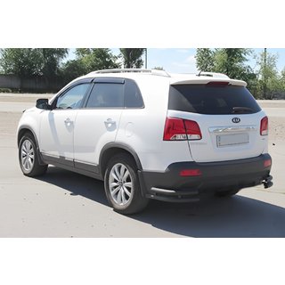 Aizmugurējie dubultie stūra loki AK003-подвійний Black (nerūsējošais tērauds) Kia Sorento II XM 2009–2014 foto 4