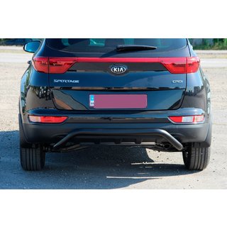Aizmugurējais aizsargstienis AK007 Black (nerūsējošais tērauds) Kia Sportage 2015–2021 foto 2