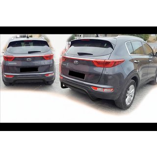 Aizmugurējais aizsargstienis AK007 Black (nerūsējošais tērauds) Kia Sportage 2015–2021 foto 4