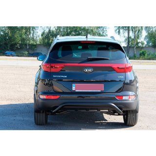 Aizmugurējais aizsargstienis AK007 Black (nerūsējošais tērauds) Kia Sportage 2015–2021 foto 3
