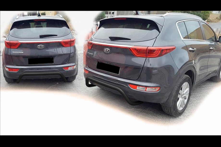 Kia Sportage 2015–2021 Aizmugurējais aizsargstienis AK007 Black (nerūsējošais tērauds) Foto 4