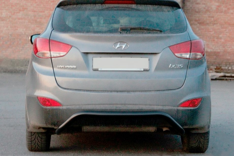 Hyundai IX-35 2010–2015 Aizmugurējais aizsargloks AK007 Black (nerūsējošais tērauds) Image