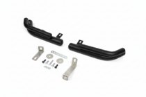 Hyundai Santa Fe 2 2006–2012 Aizmugurējie dubultie stūru aizsargstieņi AK003-Подвійний Black (nerūsējošais tērauds) foto 1
