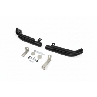 Aizmugurējie dubultie stūru aizsargstieņi AK003-Подвійний Black (nerūsējošais tērauds) Hyundai Santa Fe 2 2006–2012 foto 1