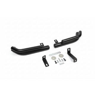 Aizmugurējie dubultie stūru aizsargstieņi AK003-Подвійний Black (nerūsējošais tērauds) Hyundai Santa Fe 2 2006–2012 foto 2