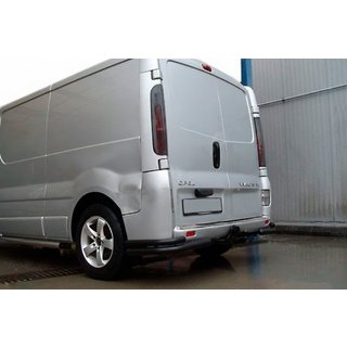 Aizmugurējie stūru aizsargi AK003-Подвійний Melni (nerūsējošais tērauds) Opel Vivaro 2001–2015 foto 2
