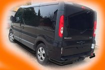 Renault Trafic 2001–2015 Aizmugurējie stūru aizsargi AK003-Подвійний Melni (nerūsējošais tērauds) foto 2