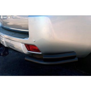 Aizmugurējie stūru aizsargi AK003-Подвійний Melni (nerūsējošais tērauds) Toyota Land Cruiser Prado 150 2009–2023 foto 1