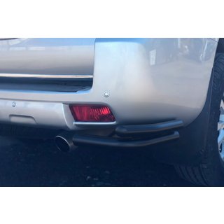Aizmugurējie stūru aizsargi AK003-Подвійний Melni (nerūsējošais tērauds) Toyota Land Cruiser Prado 150 2009–2023 foto 2