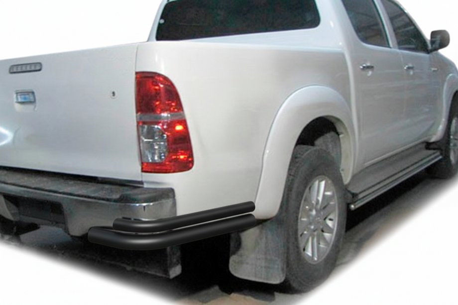 Toyota Hilux 2006–2015 Aizmugures stūri AK003-Подвійний Black (nerūsējošais tērauds) Image