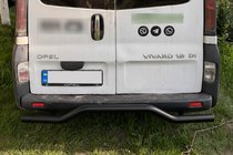 Opel Vivaro 2001–2015 Aizmugurējais aizsargstienis AK006 Black (nerūsējošais tērauds) foto 1