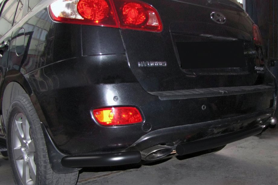Hyundai Santa Fe 2 2006–2012 Aizmugures stūra posmi centrālajam lokam AK0073 Black (2 gab., nerūsējošais tērauds) Image