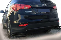Hyundai Santa Fe 3 2012–2018 Aizmugurējie stūra aizsargi AK-003-Double Black (nerūsējošais tērauds) foto 1