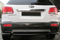 Kia Sorento II XM 2009–2014 Aizmugures stūra elementi centrālajai lokai AK007-3 Black (2 gab., nerūsējošais tērauds) foto 1