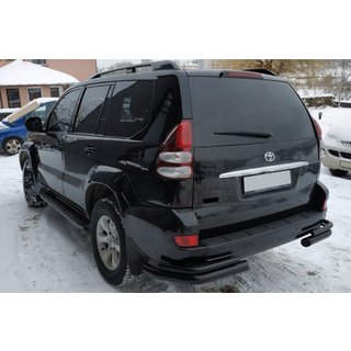 Aizmugurējie dubultie stūra loki AK003-2 Black (2 gab., nerūsējošais tērauds) Toyota Land Cruiser Prado 120 2002–2009 foto 3