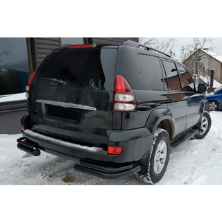 Aizmugurējie dubultie stūra loki AK003-2 Black (2 gab., nerūsējošais tērauds) Toyota Land Cruiser Prado 120 2002–2009 foto 1