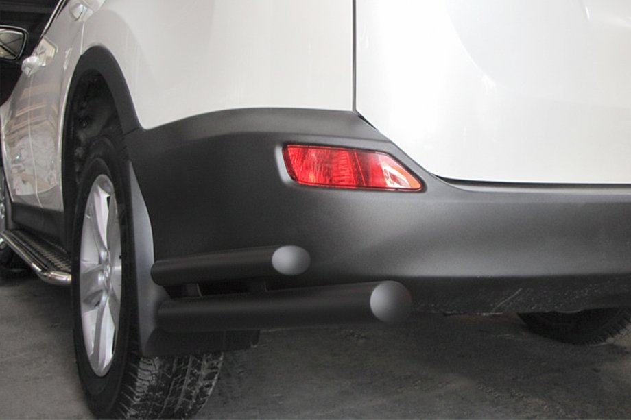 Toyota Rav 4 2013–2018 Aizmugurējie stūra stieņi AK003-dubultie Black (nerūsējošais tērauds) Foto 1
