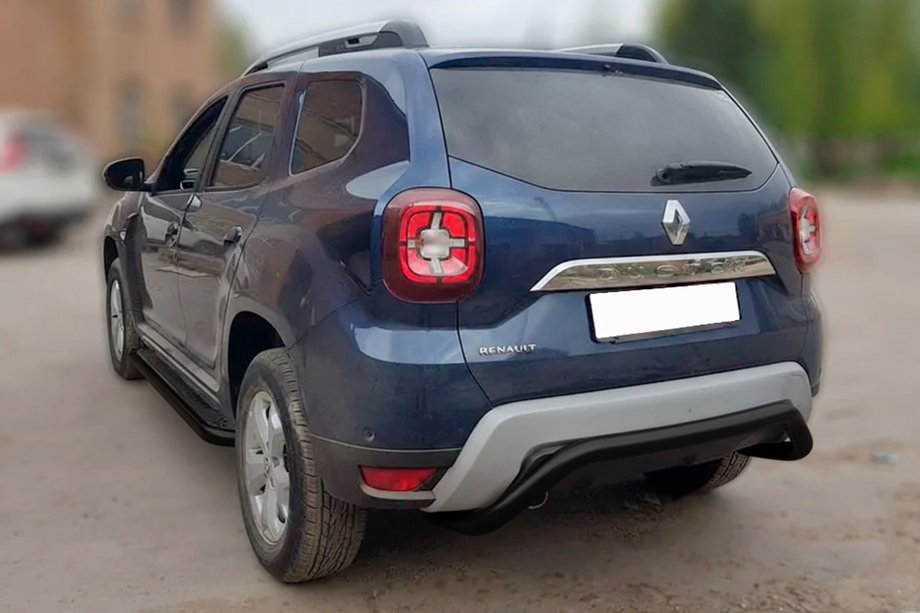 Dacia Duster 2018–2024 Aizmugurējais aizsargloks AK007 Black (nerūsējošais tērauds) Image