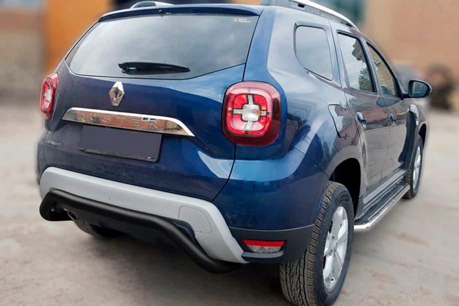 Renault Duster 2018–2024 Aizmugurējais aizsargloks AK007 Black (nerūsējošais tērauds) Foto 3