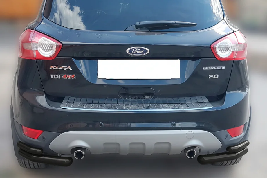 Ford Kuga 2008–2013 Aizmugurējie dubultie stūra stieņi AK003-double Black (2 gab., nerūsējošais tērauds) Foto 1