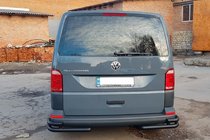 Volkswagen T6 2015–2024 Aizmugurējie stūru aizsargi AK003-Double Black (2 gab., nerūsējošais tērauds) foto 3