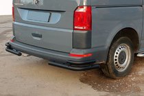 Volkswagen T6 2015–2024 Aizmugurējie stūru aizsargi AK003-Double Black (2 gab., nerūsējošais tērauds) foto 1