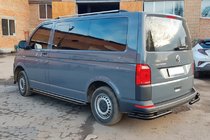 Volkswagen T6 2015–2024 Aizmugurējie stūru aizsargi AK003-Double Black (2 gab., nerūsējošais tērauds) foto 6