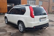 Nissan X-trail T31 2007–2014 Aizmugurējie stūra aizsargstieņi AK003-Double Black (2 gab., nerūsējošais tērauds) foto 3