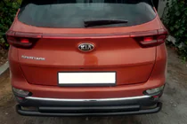 Kia Sportage 2015–2021 Aizmugures aizsargstienis AK002-2 Black (nerūsējošais tērauds) foto 1