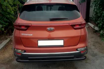 Kia Sportage 2015–2021 Aizmugures aizsargstienis AK002-2 Black (nerūsējošais tērauds) foto 2
