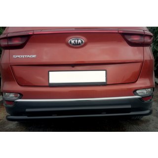 Aizmugures aizsargstienis AK002-2 Black (nerūsējošais tērauds) Kia Sportage 2015–2021 foto 3
