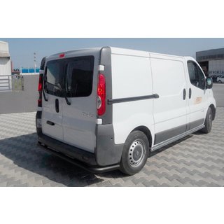 Aizmugures aizsargstienis AK005 Black (nerūsējošais tērauds) Opel Vivaro 2001–2015 foto 1