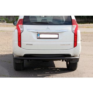 Aizmugures aizsargstienis AK005 Black (nerūsējošais tērauds) Mitsubishi Pajero Sport 2015– foto 4
