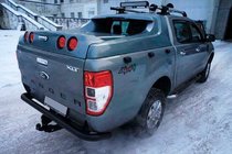 Ford Ranger 2011–2022 Aizmugures aizsargstienis AK005 Black (2011-2018, nerūsējošais tērauds) foto 2