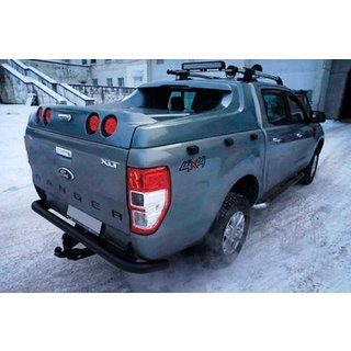 Aizmugures aizsargstienis AK005 Black (2011-2018, nerūsējošais tērauds) Ford Ranger 2011–2022 foto 2