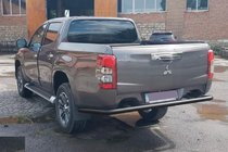 Fiat Fullback 2016– Aizmugures aizsargstienis AK005 Black (nerūsējošais tērauds) foto 2